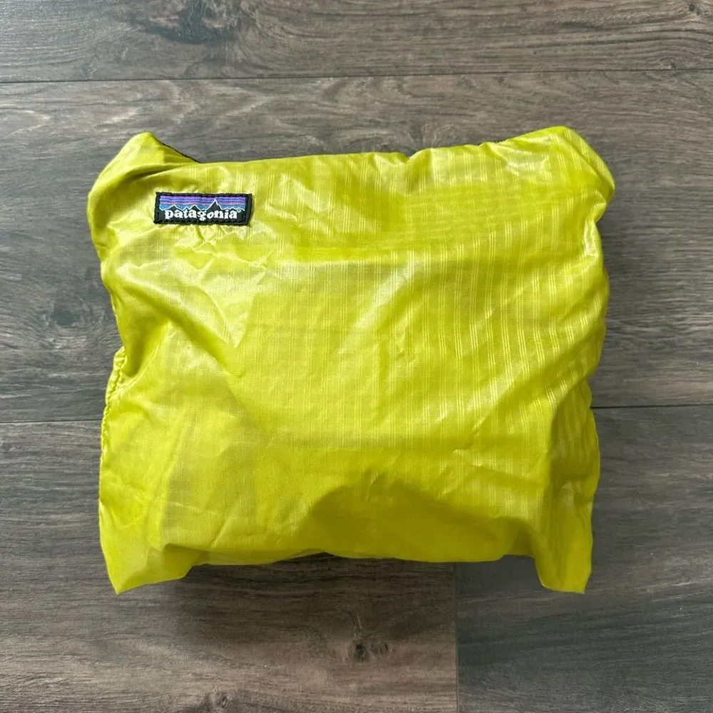 Y2K Vtg Patagonia Lime Green Packable Courier Bag Purse Convertible Tote Strap